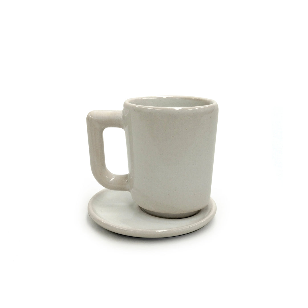 CAFETE GRANDE / PLATO LISO DE 13 CM CON HUELLA