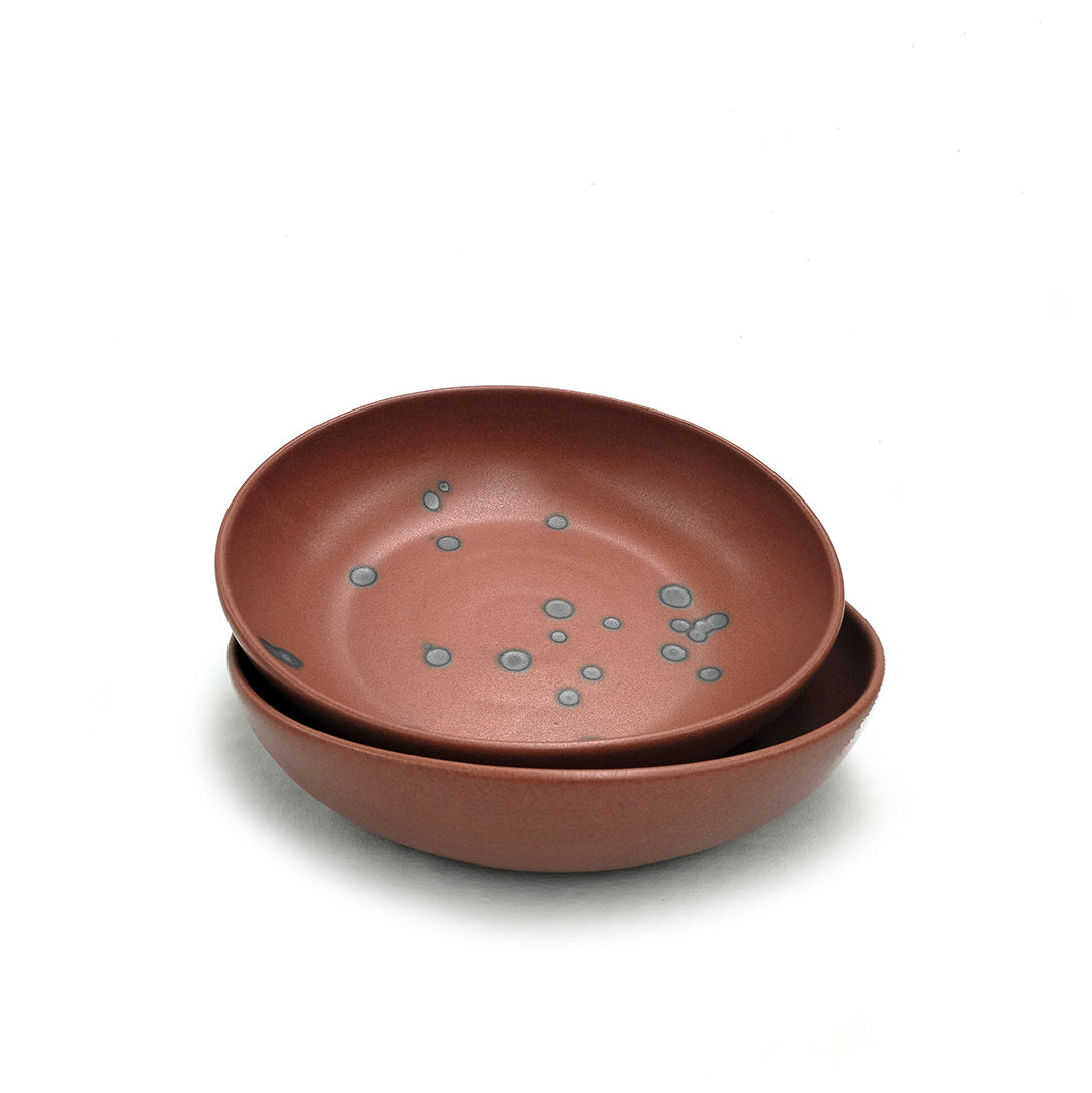 Caja de Bowl coco grande tierra con manchas